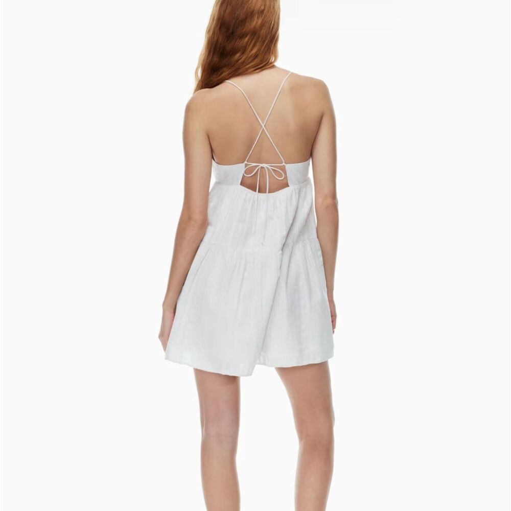 Sunday Best Aritzia White Baby-doll Jasper Mini Dress, S Summer Sundress - Picture 2 of 8